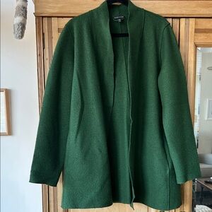 Eileen Fisher Green Wool Jacket Large